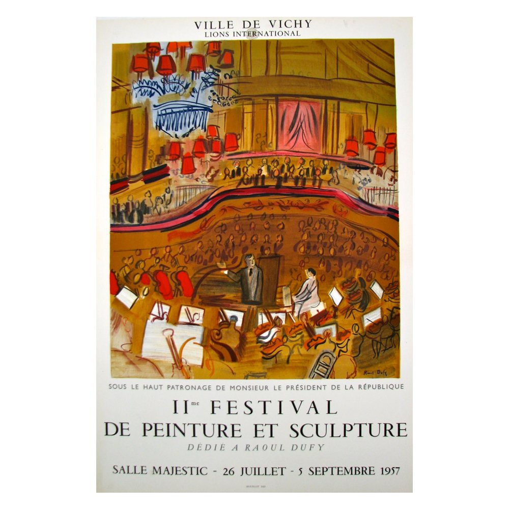 Le Grand Concert - II e Festival de Peinture et Sculpture (after) Raoul Dufy, 1957, $500