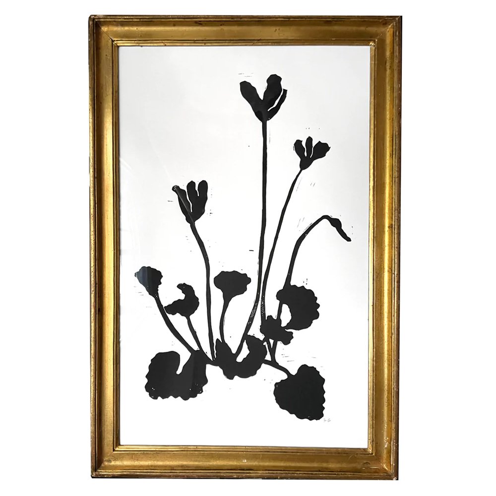 "Cyclamen" in Gilded Antique Frame, $1600