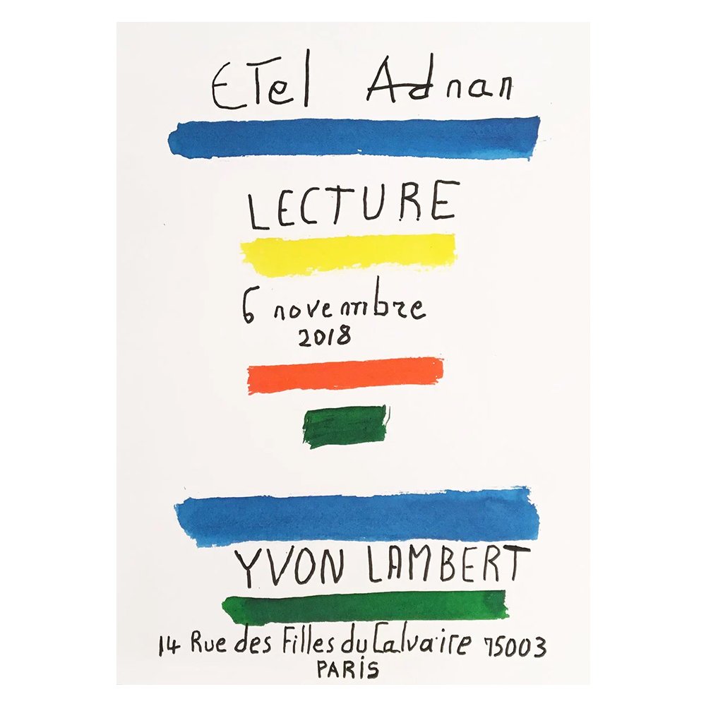 Etel Adnan - Lecture (Poster), €10