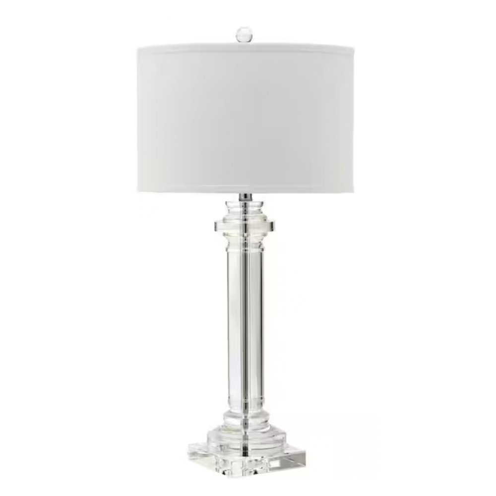 Nina 30 in. Clear Crystal Column Table Lamp, $206.76, Home Depot