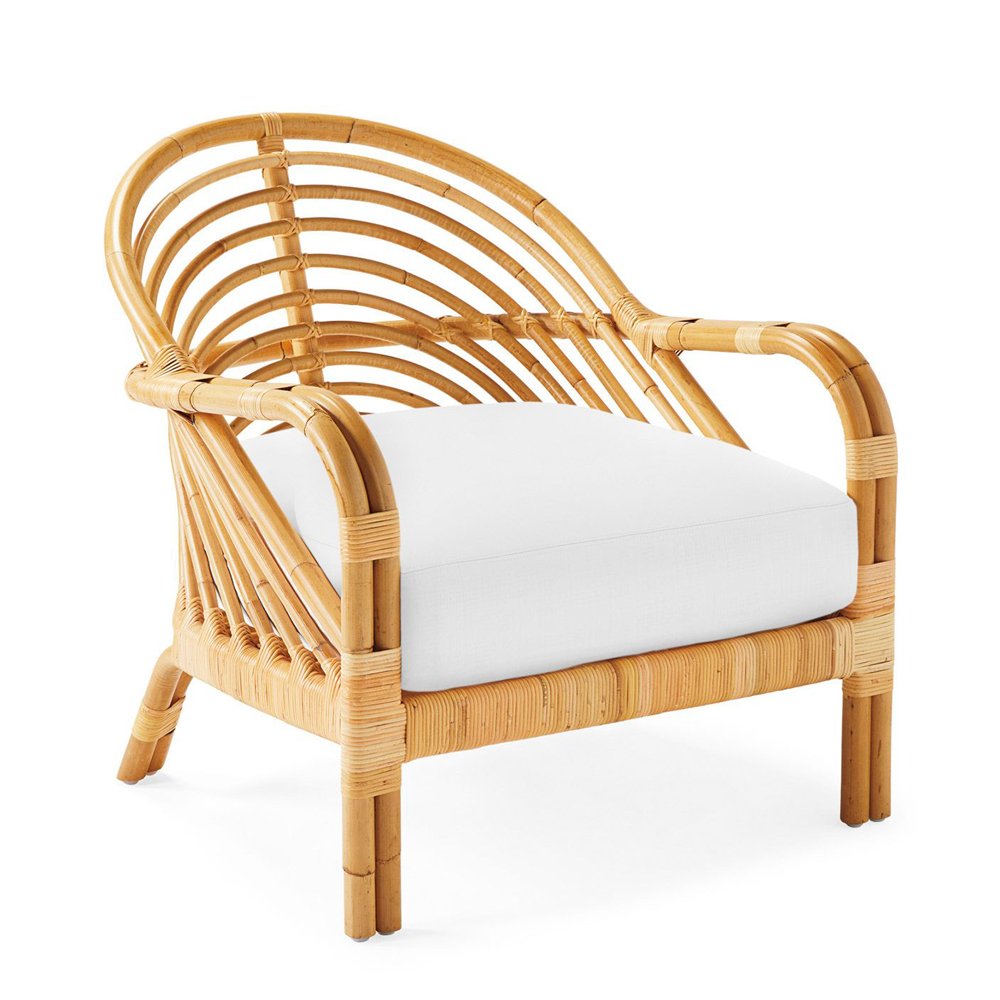 Edgewater Rattan Lounge Chair, $1,498, Serena &amp; Lily
