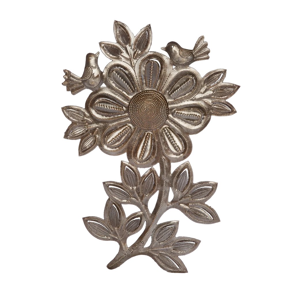 FLORAL FRIENDS HAITIAN METAL SCULPTURE, $50, Museum of New Mexico Foundation