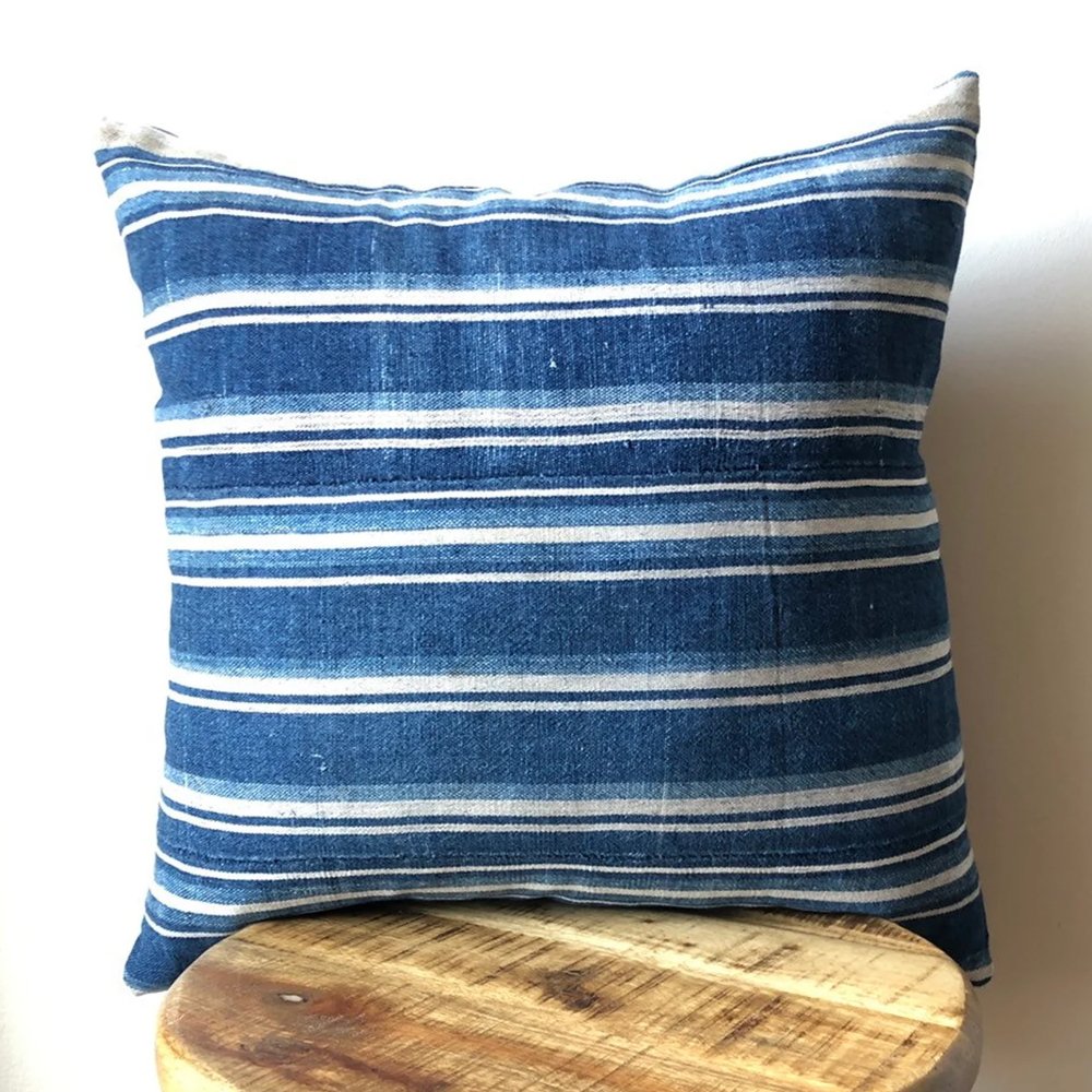 Mudcloth Shibori Blue Indigo Pillow, from $62.55, Etsy