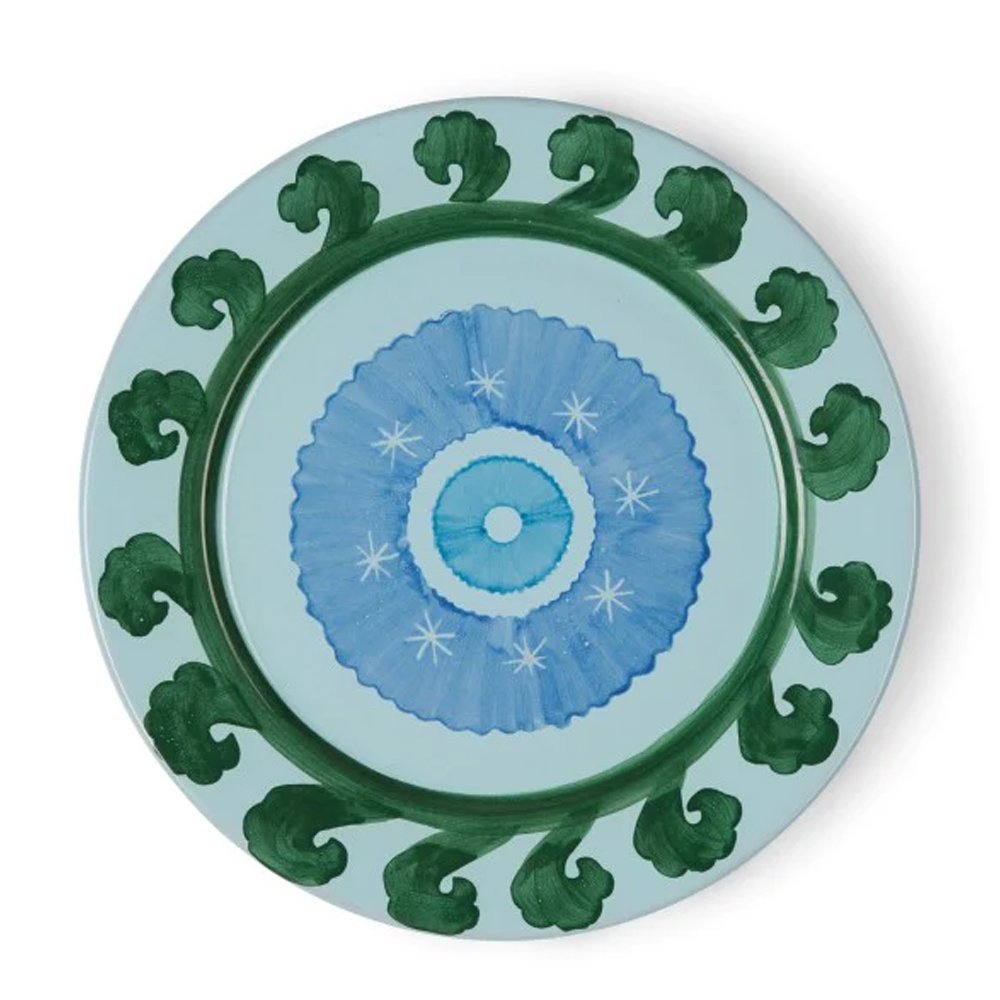 Circle Charger Plate Blue Green, €145, EMPORIO SIRENUSE 