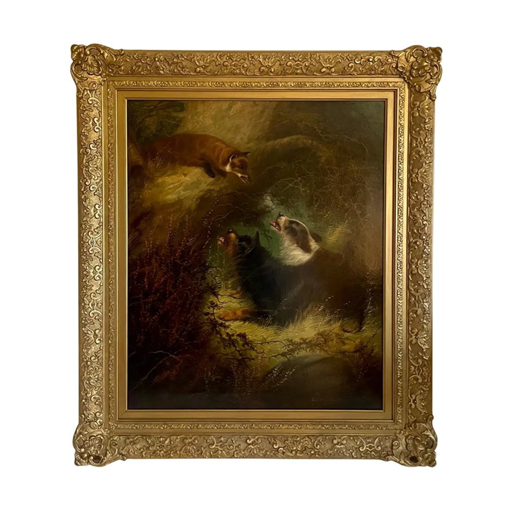 Large 19th Century English Oil Painting, $2500, Chairish