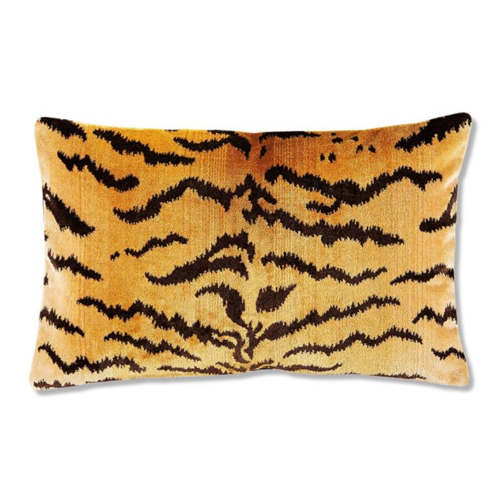 Scalamandre Tiger Lumbar Pillow Cover, Gold, $279, Williams Sonoma Home
